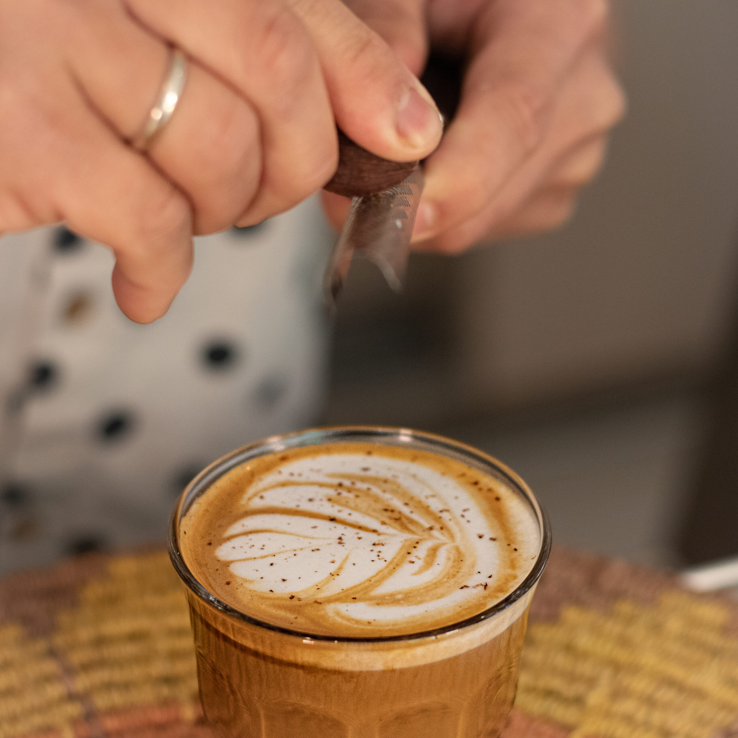 Yuzu Cardamom Flat White Coffee